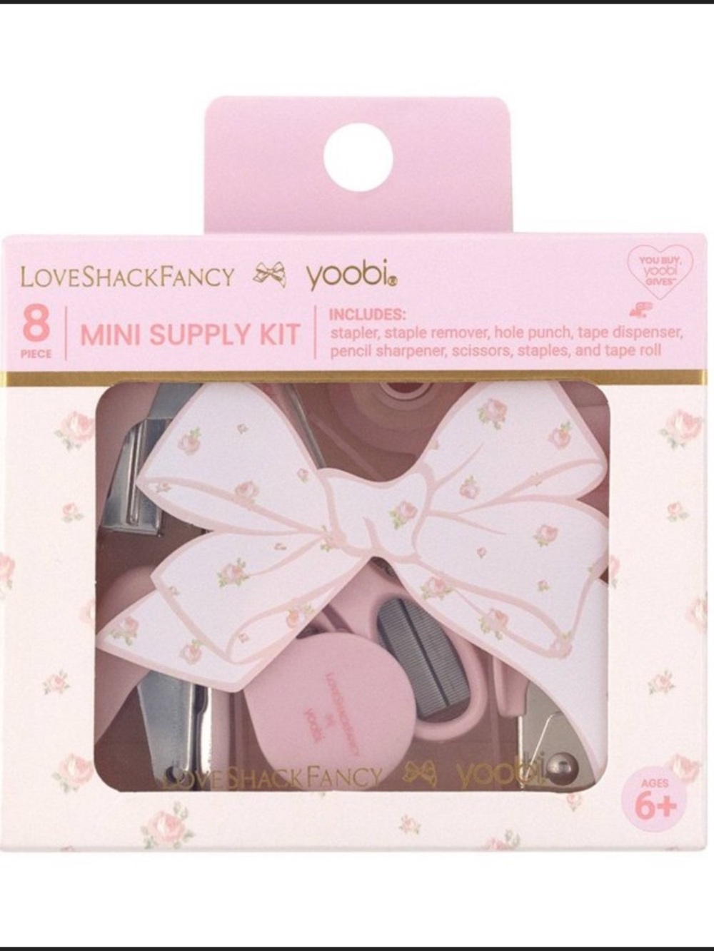LoveShackFancy x Target 🎀 Yoobi 8 piece Blooming Heirloom Ditsy Mini Supply Kit